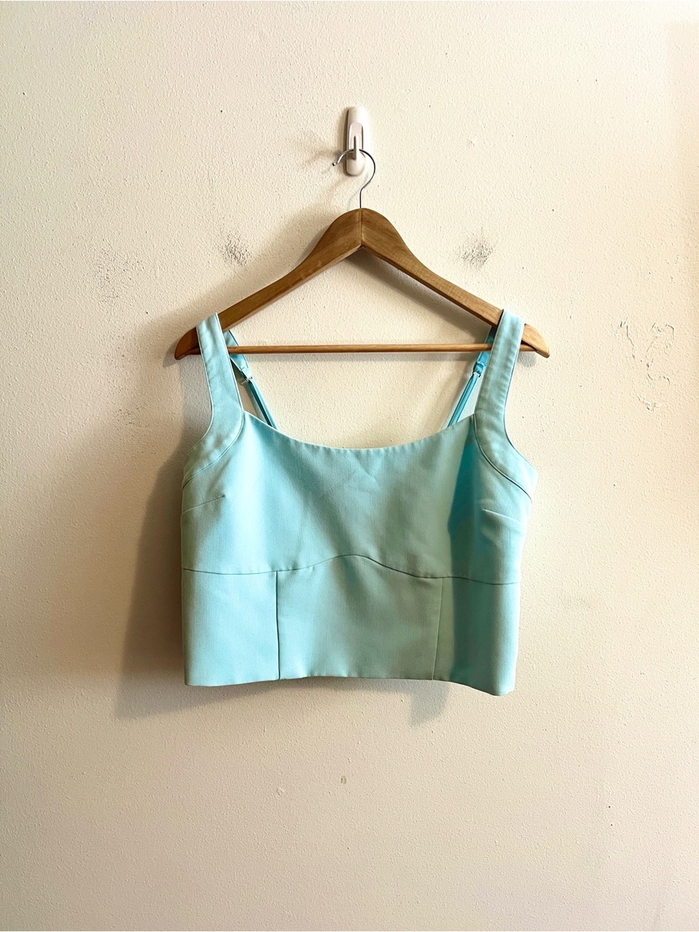 abercrombie & fitch light blue smocked tank
